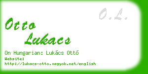 otto lukacs business card