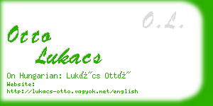otto lukacs business card